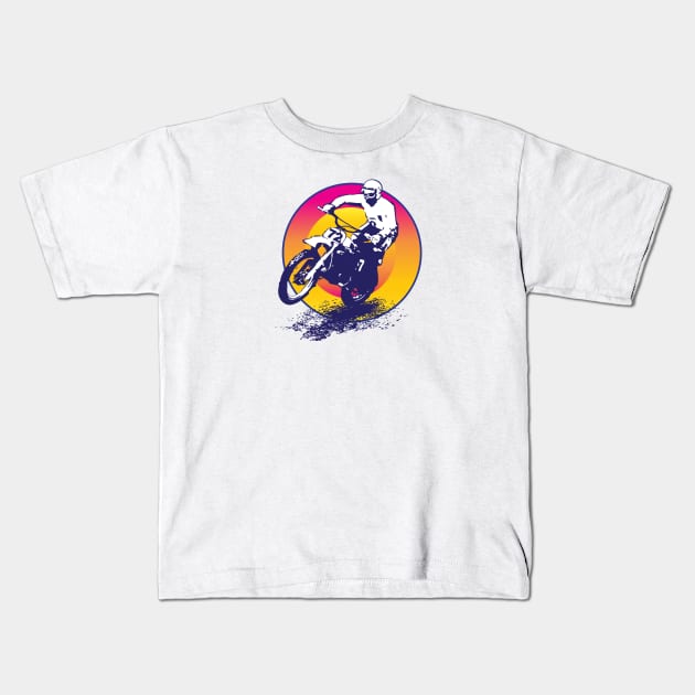 Vintage Motocross Kids T-Shirt by GrumpyDog